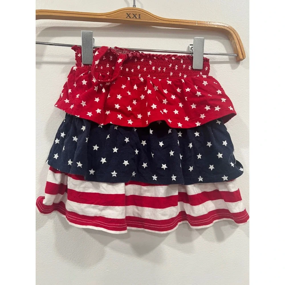 The Childrens Place 4th of July Dress Baby 3-6M Red White Blue Patriotic Striped